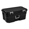 Black 22 Gallon Wheeled Plastic Storage Trunk W22808