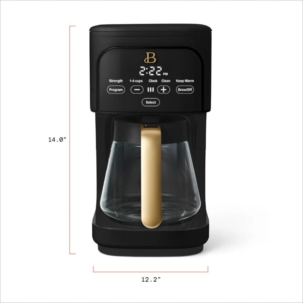 12 Cup Programmable Coffee Maker with Glass Carafe and Reusable Filter G96775