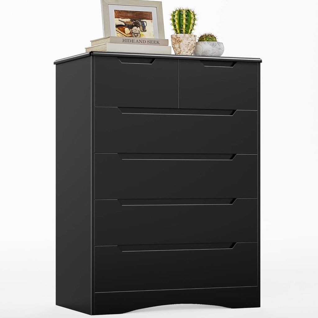 Black 6 Drawer Dresser K170537