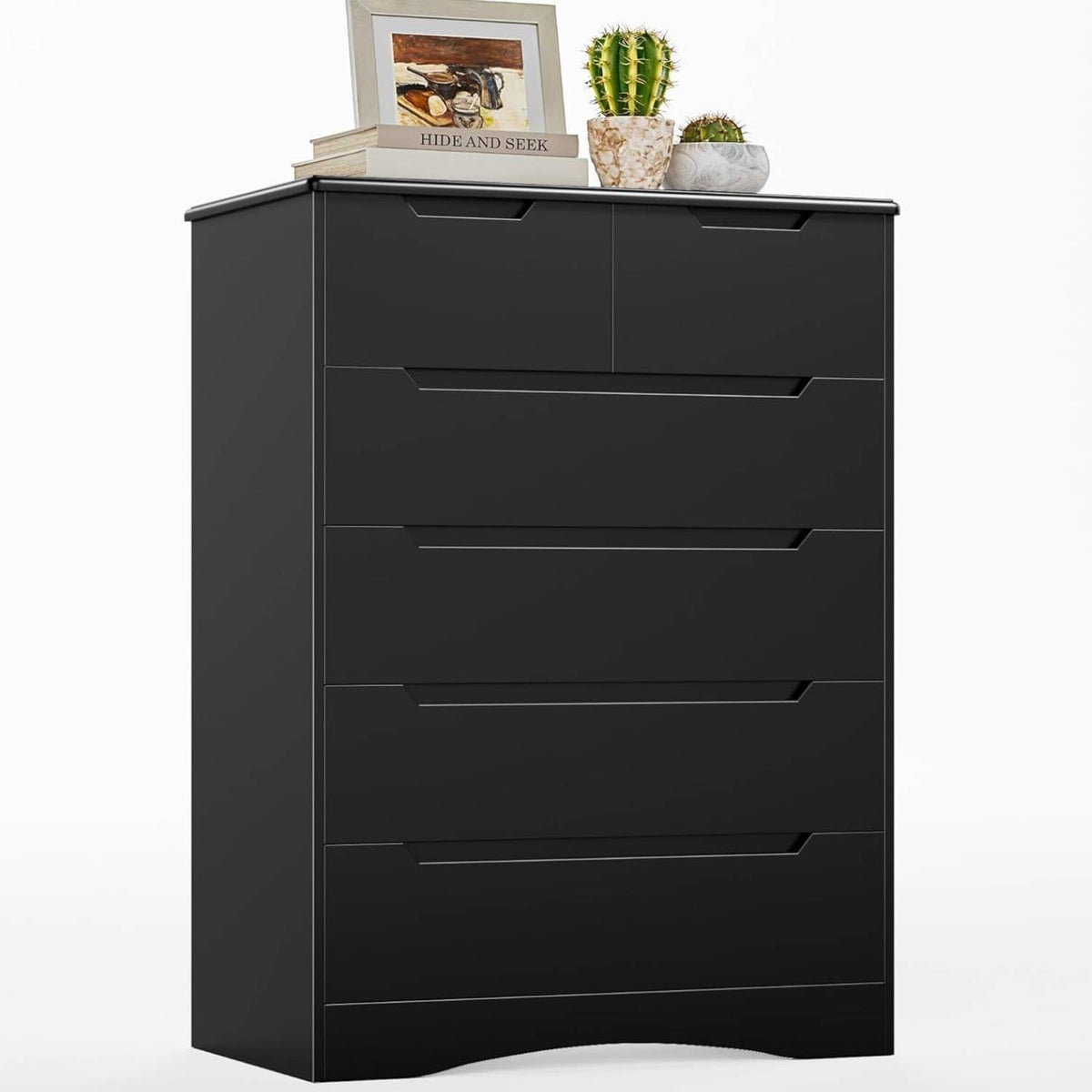 Black 6 Drawer Dresser K170537