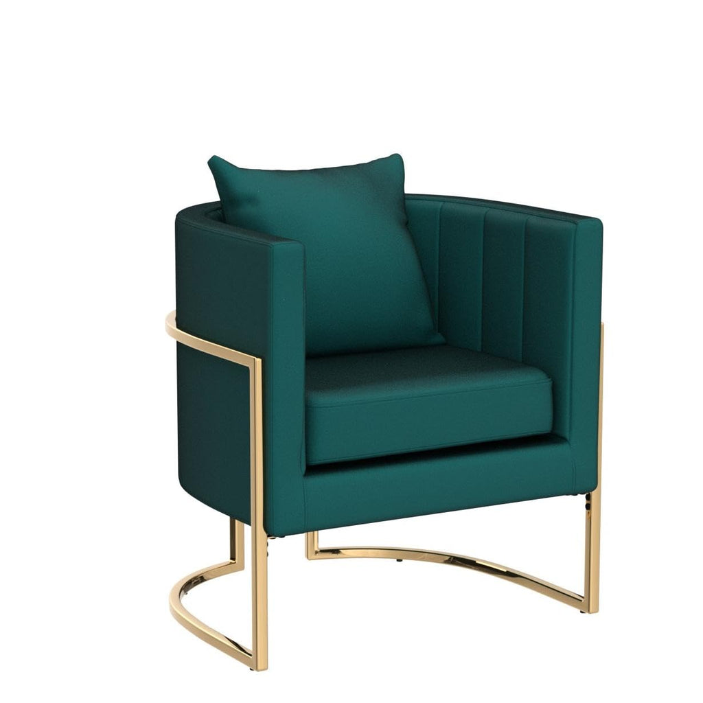 Velvet Accent Chairs Set of 2 Green X2180