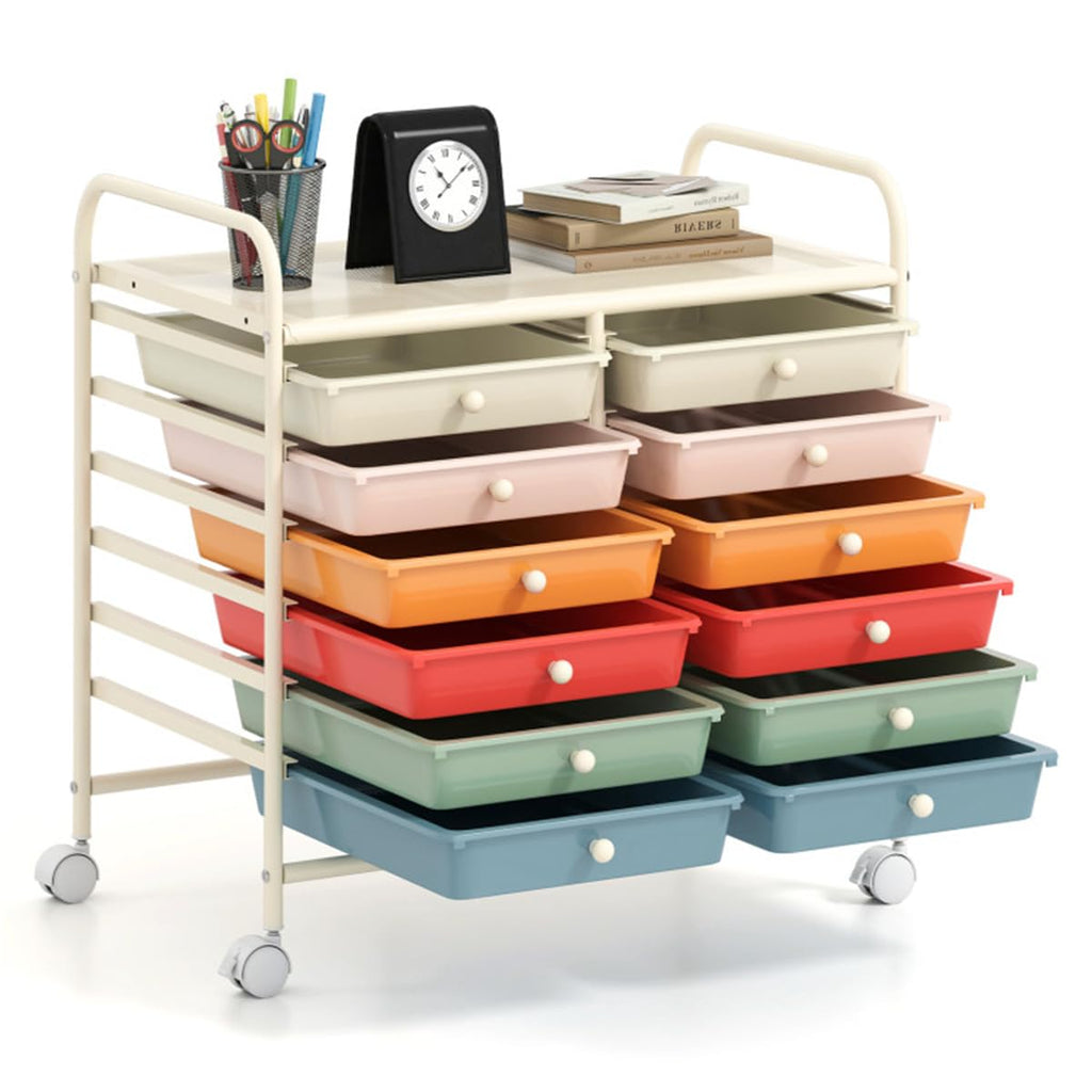12 Drawer Rolling Storage Cart with Wheels B26194