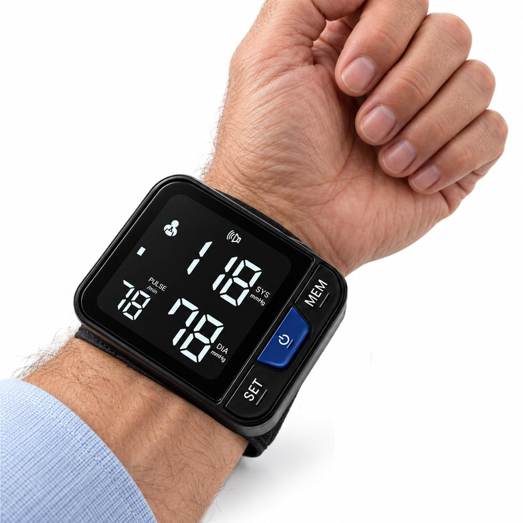 Portable Wrist Blood Pressure Monitor with Large Display B605