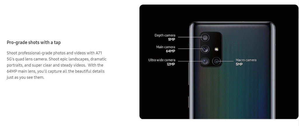 Unlocked 5G Smartphone 128GB 6GB RAM Black J325