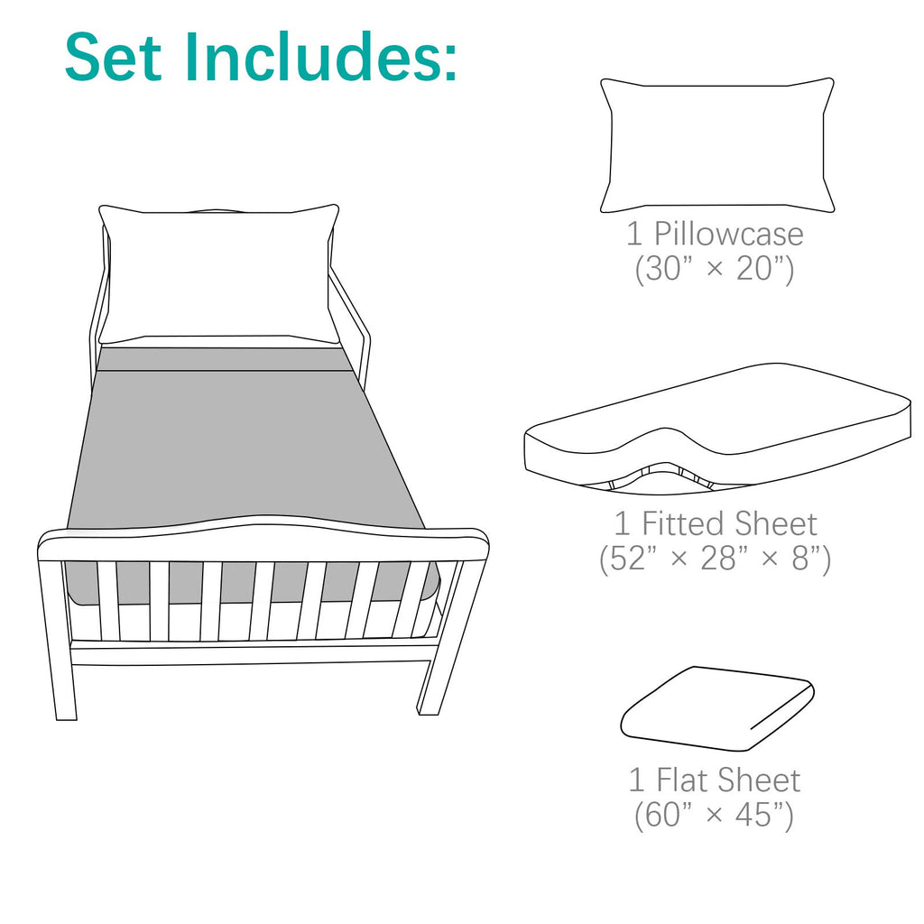 3-Piece Microfiber Toddler Sheet Set R902
