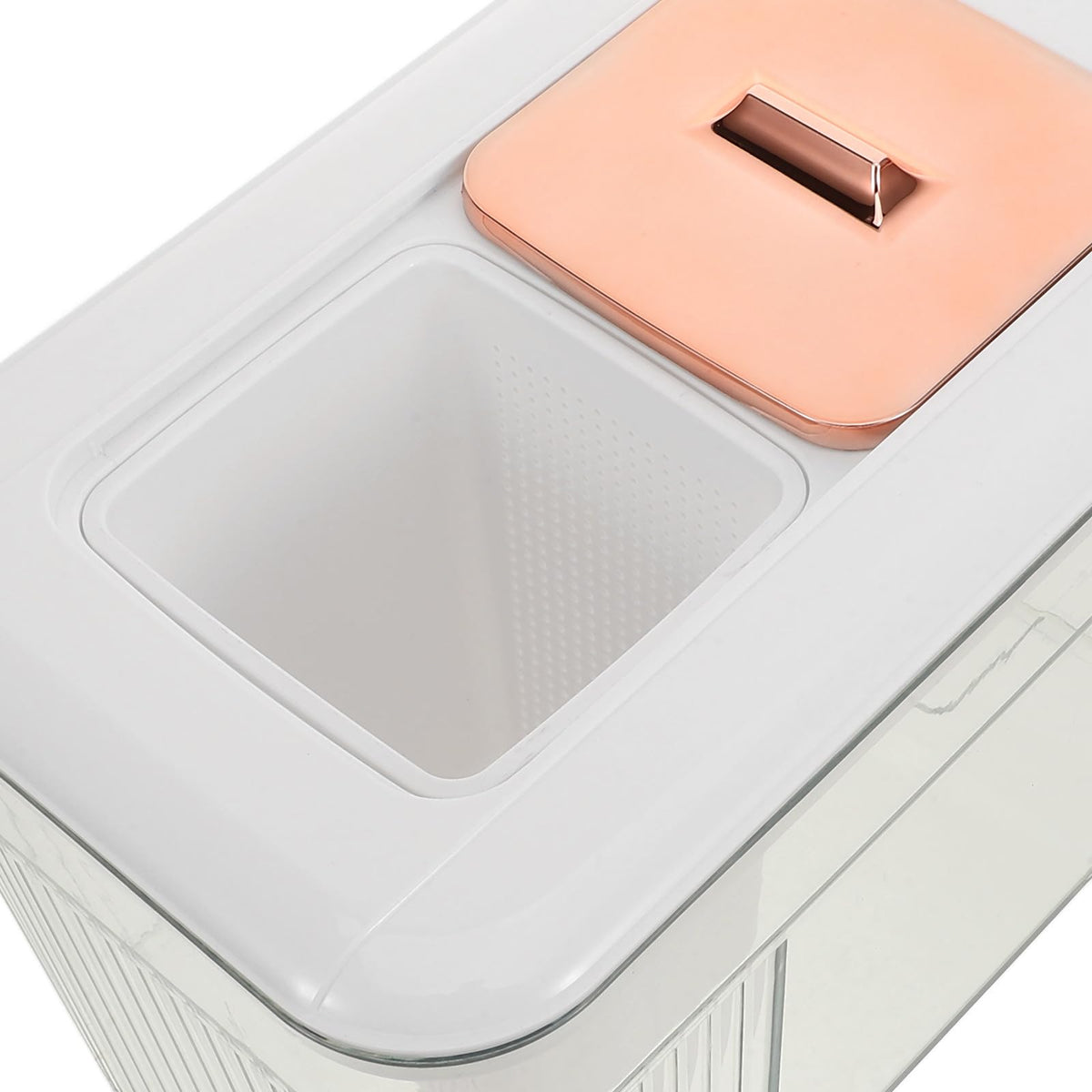 White Plastic Water Jug with Faucet and Lid Y3309