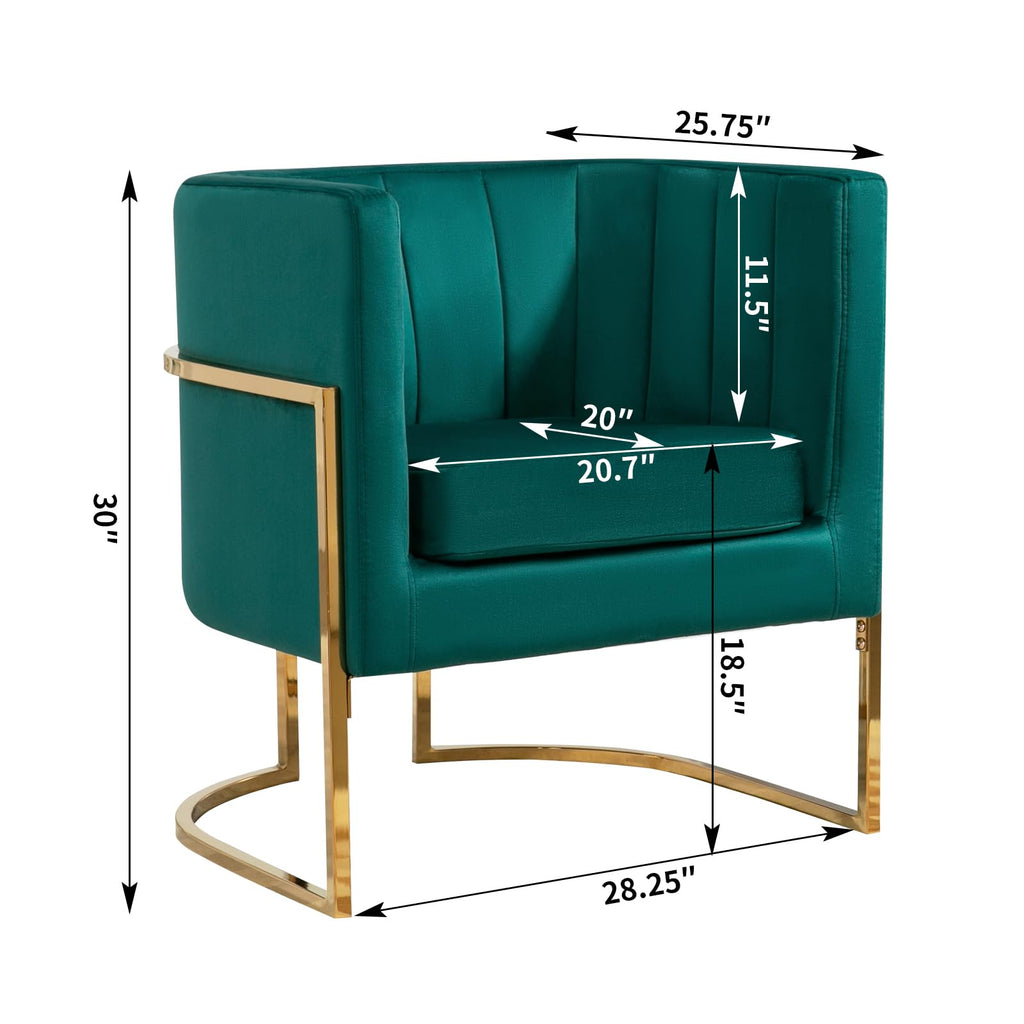 Velvet Accent Chairs Set of 2 Green X2180