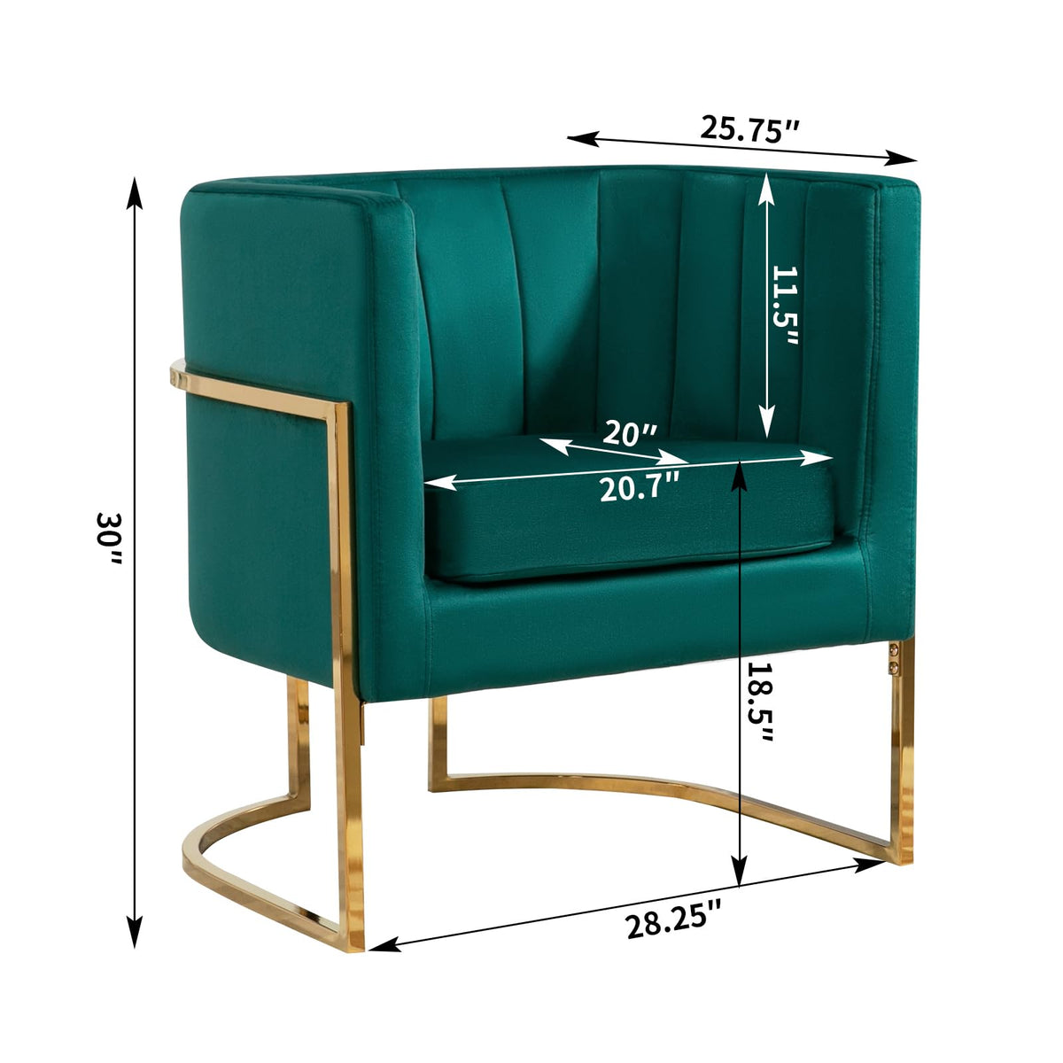 Velvet Accent Chairs Set of 2 Green X2180