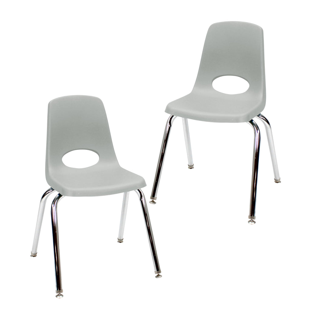 16" Light Gray School Stack Chair 2-Pack R964