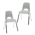 16" Light Gray School Stack Chair 2-Pack R964