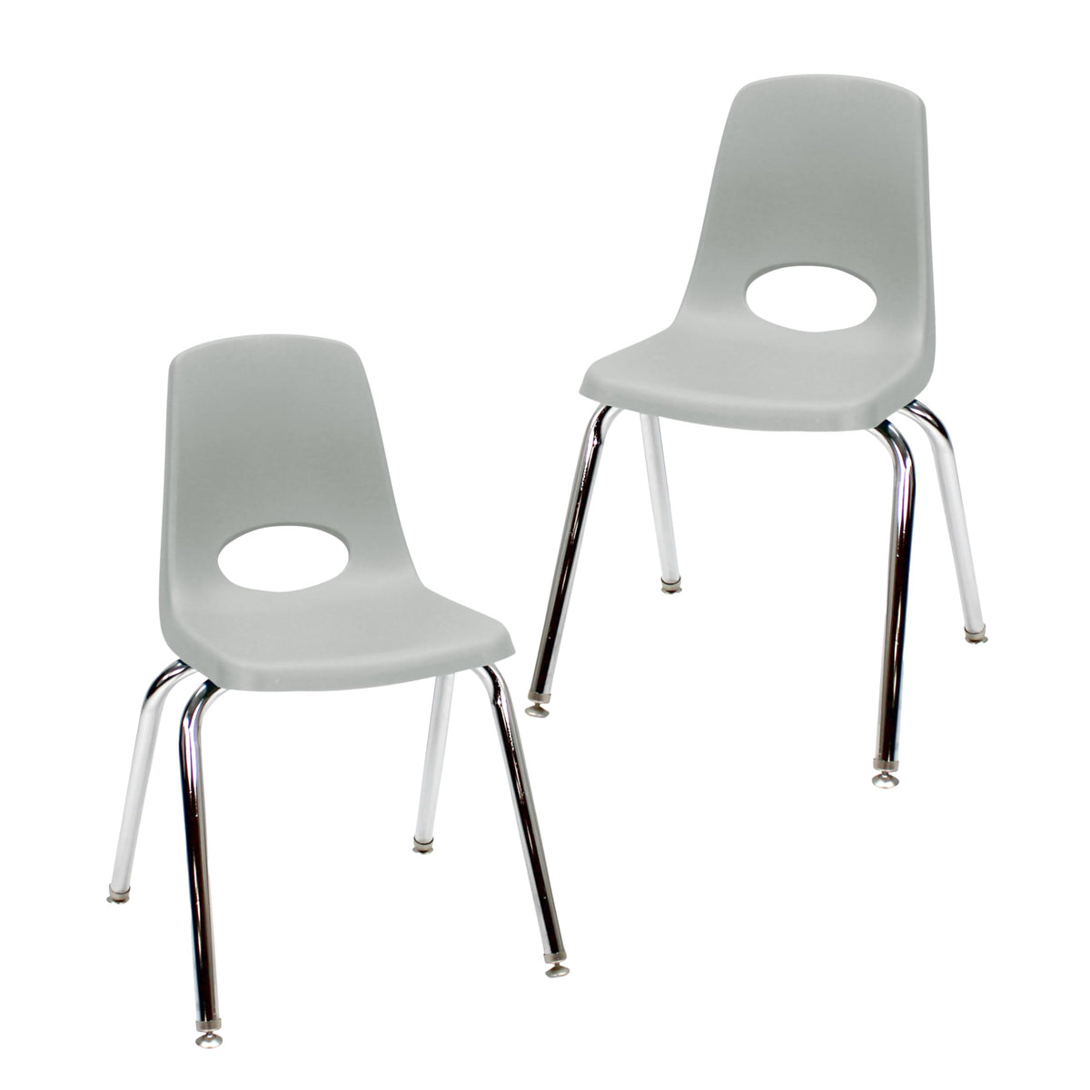 16" Light Gray School Stack Chair 2-Pack R964