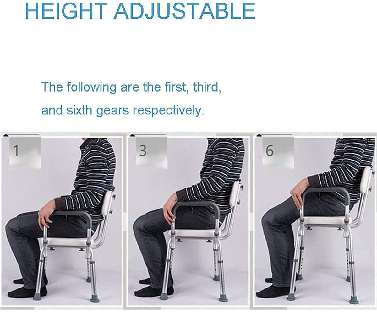 Adjustable Transfer Bench with Arms and Back K7762