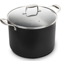 16QT Nonstick Ceramic Stock Pot with Tempered Glass Lid N66314