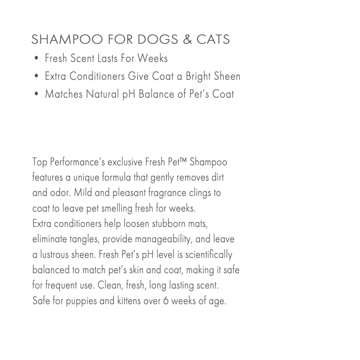 Fresh Pet Shampoo 1-Gallon T2777
