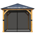 10' x 10' Black Gazebo Netting Screen Replacement L860