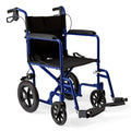 Lightweight Foldable Transport Wheelchair with Handbrakes and 12-Inch Wheels Y14277