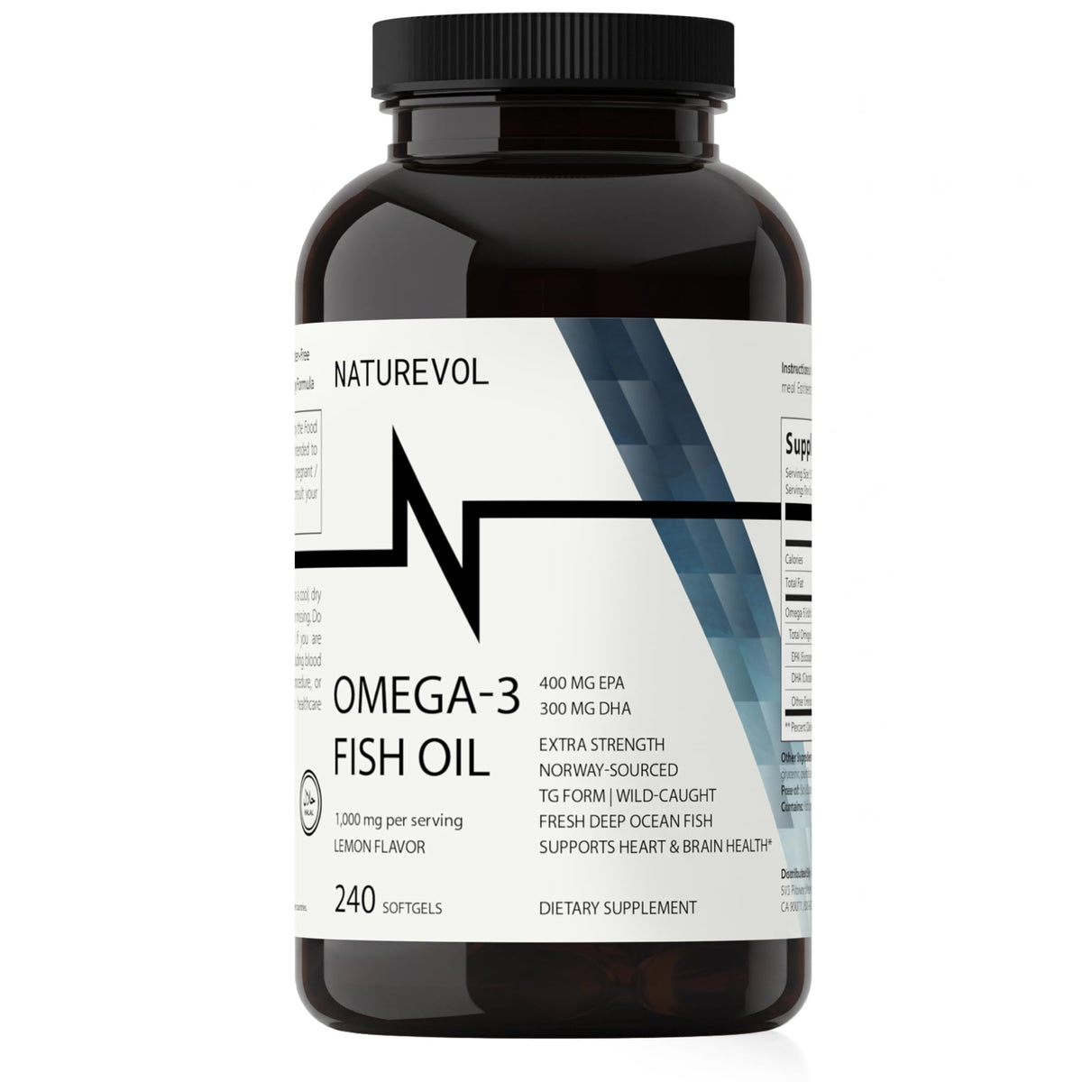 Omega-3 Fish Oil 1000mg 240 Softgels N52759