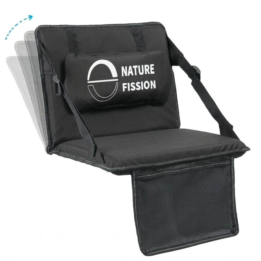 Foldable Portable Stadium Seat with Back and Lumbar Support X96554