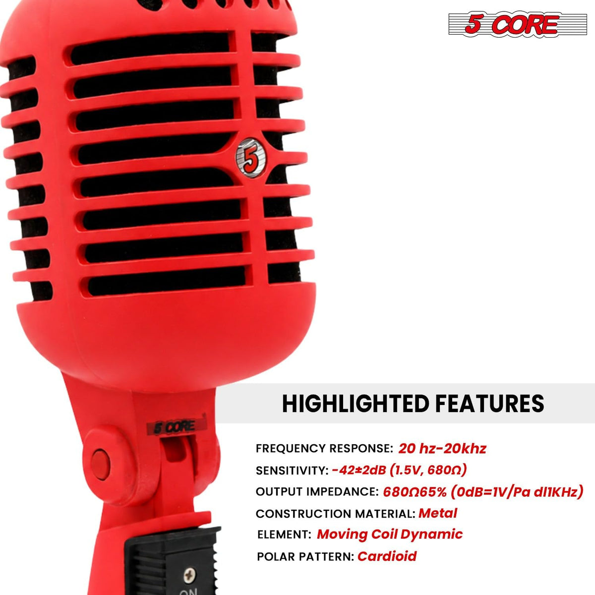 Retro Dynamic Vocal Microphone Y55878