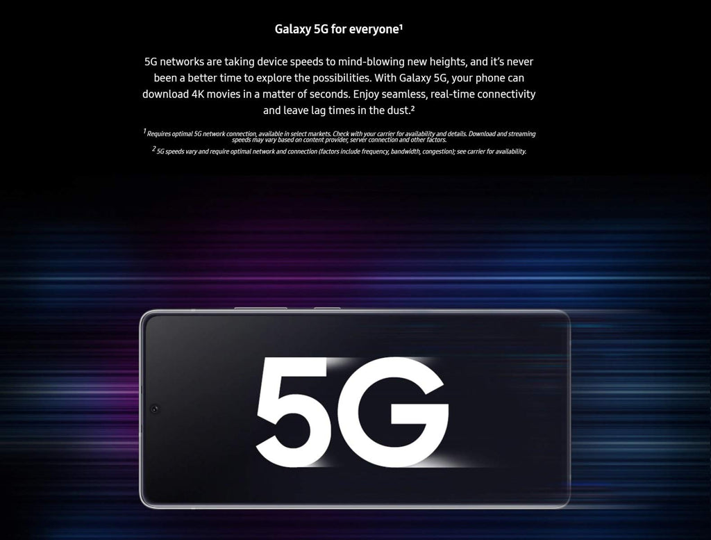 Unlocked 5G Smartphone 128GB 6GB RAM Black J325