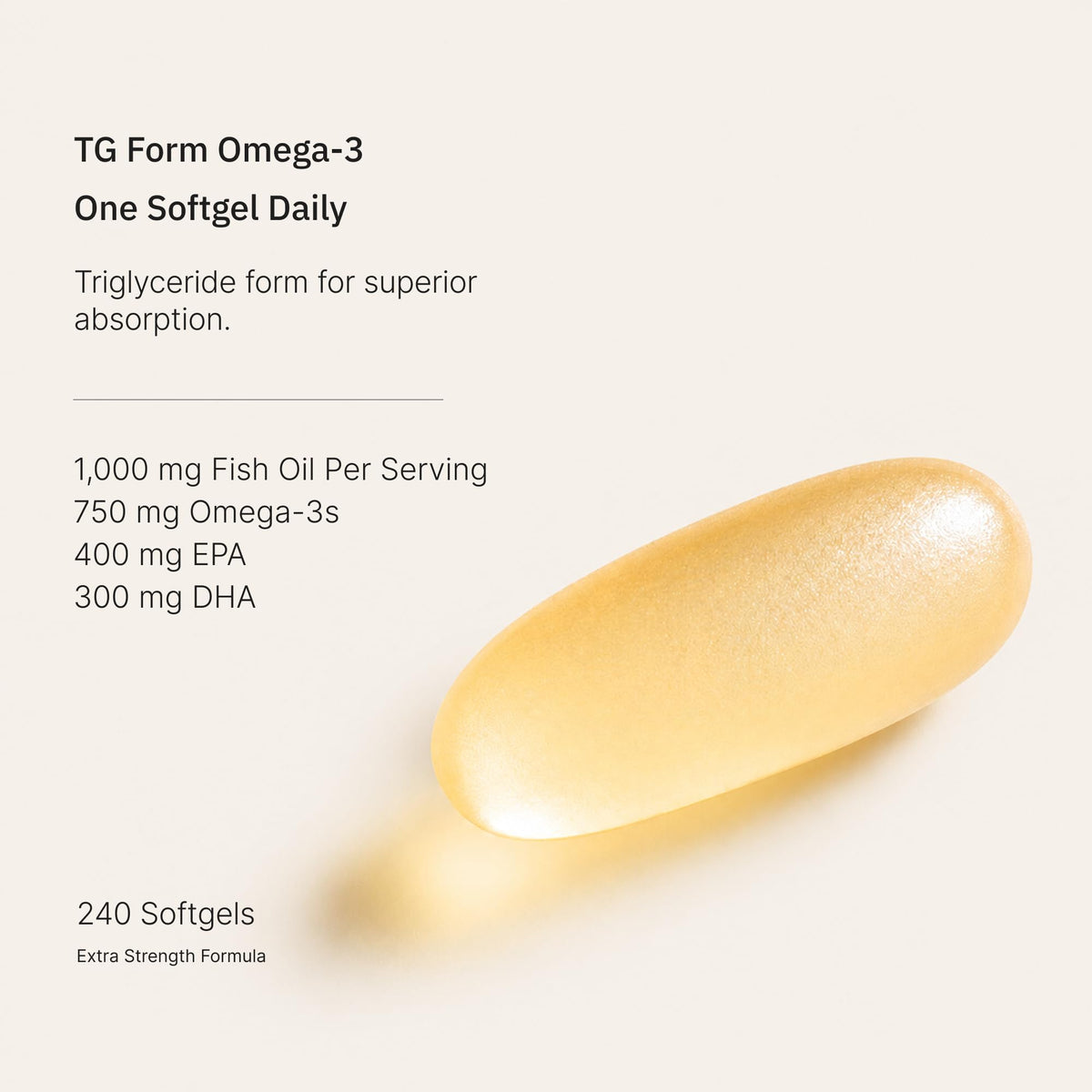 Omega-3 Fish Oil 1000mg 240 Softgels N52759