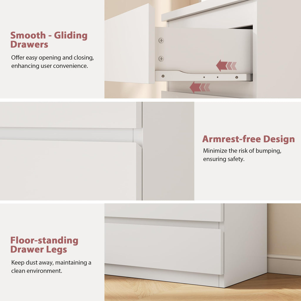 White 5 Drawer Dresser Chest of Drawers S36633