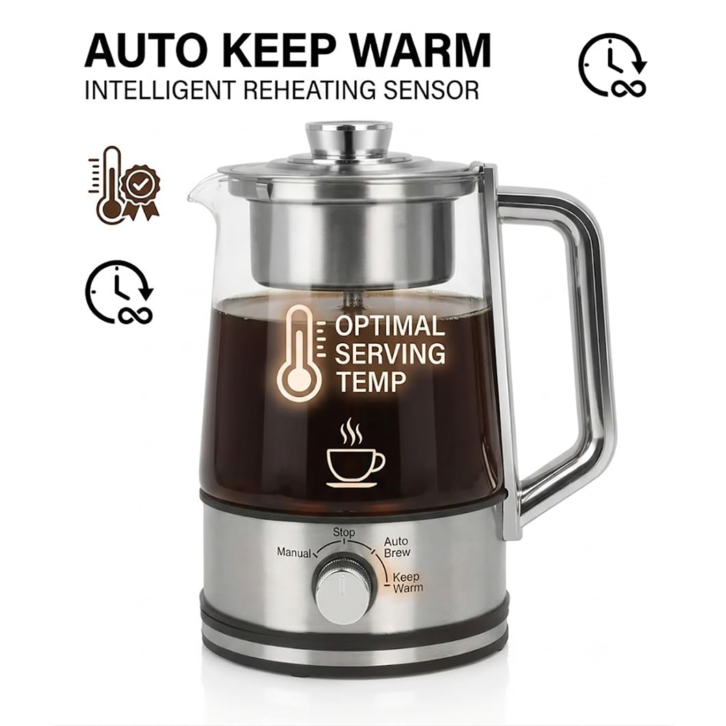 10-Cup Borosilicate Glass Electric Percolator Coffee Pot O892