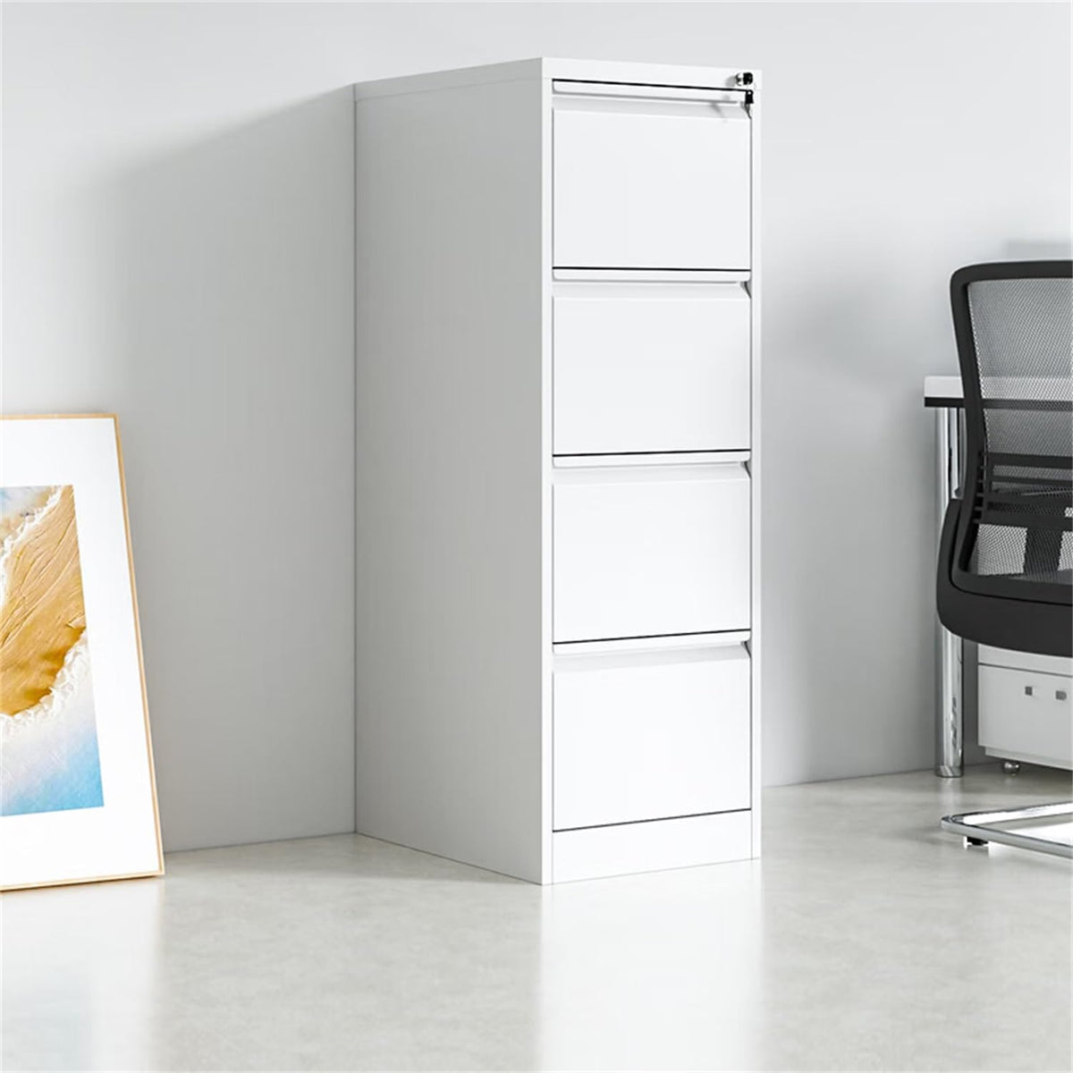 4 Drawer Vertical Metal File Cabinet with Lock R6058
