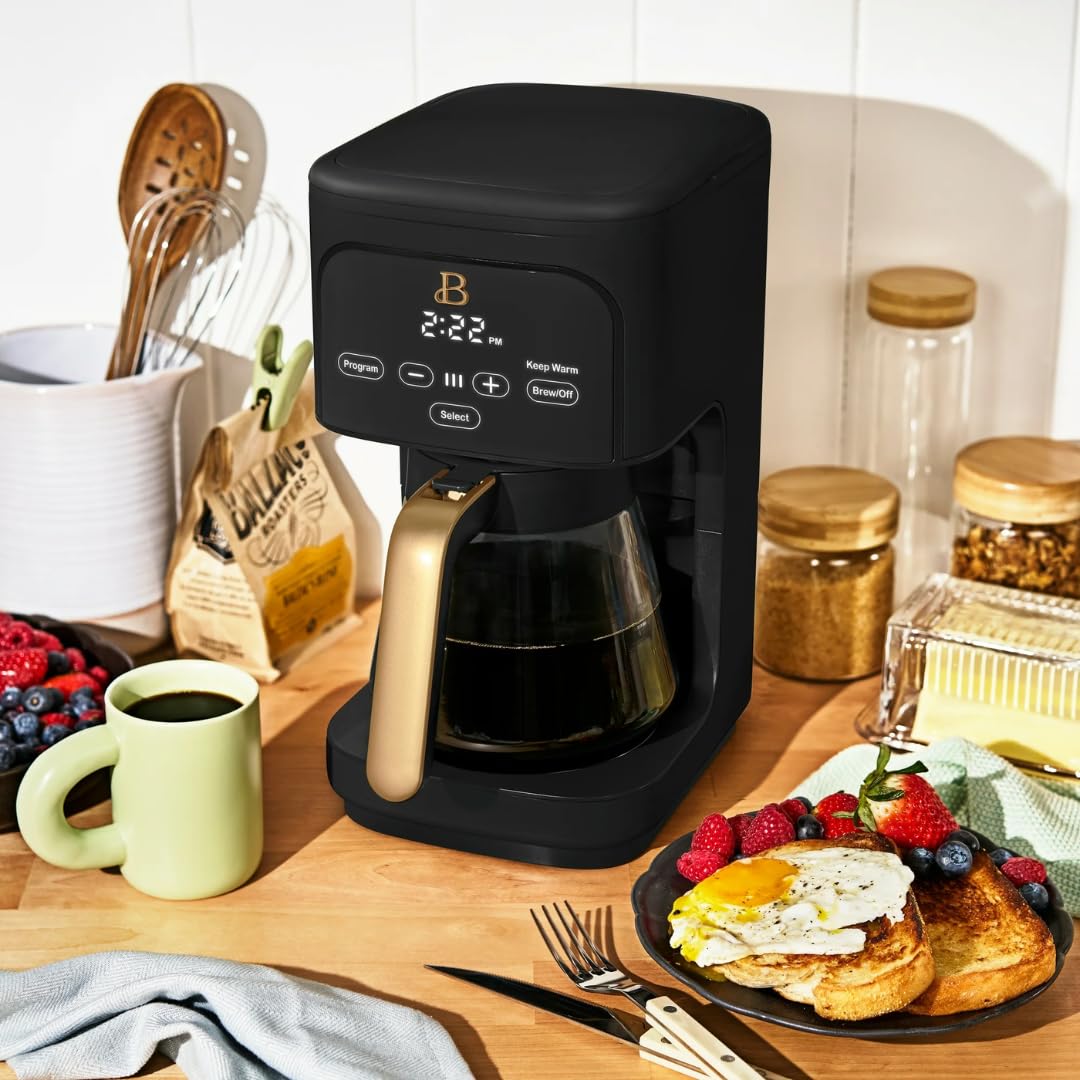 12 Cup Programmable Coffee Maker with Glass Carafe and Reusable Filter G96775
