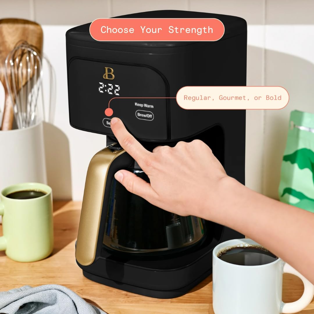 12 Cup Programmable Coffee Maker with Glass Carafe and Reusable Filter G96775
