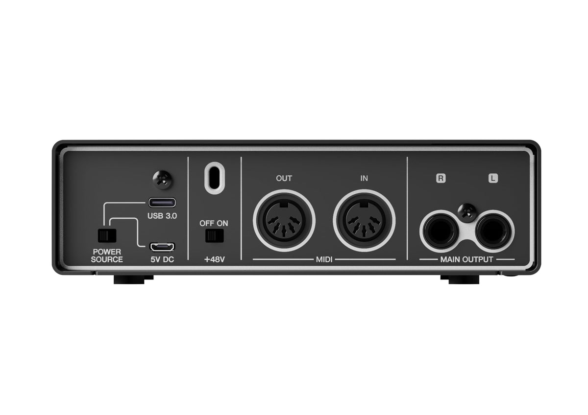 2-in/2-out USB-C Audio/MIDI Interface with 32-bit/192kHz Support, Black L92029