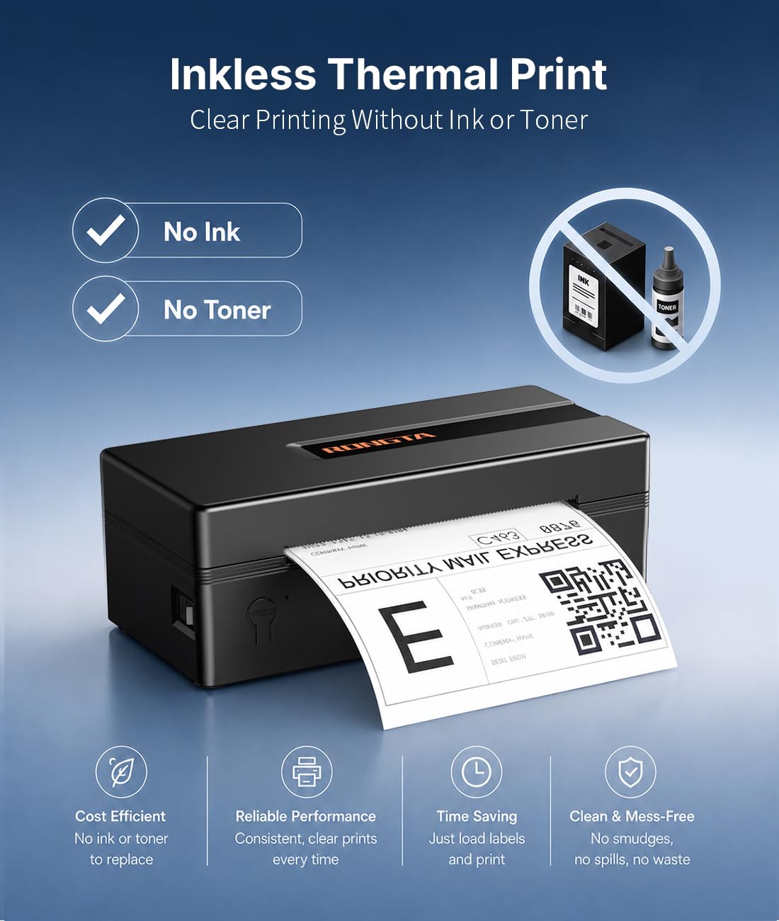 Bluetooth Thermal Shipping Label Printer Y645