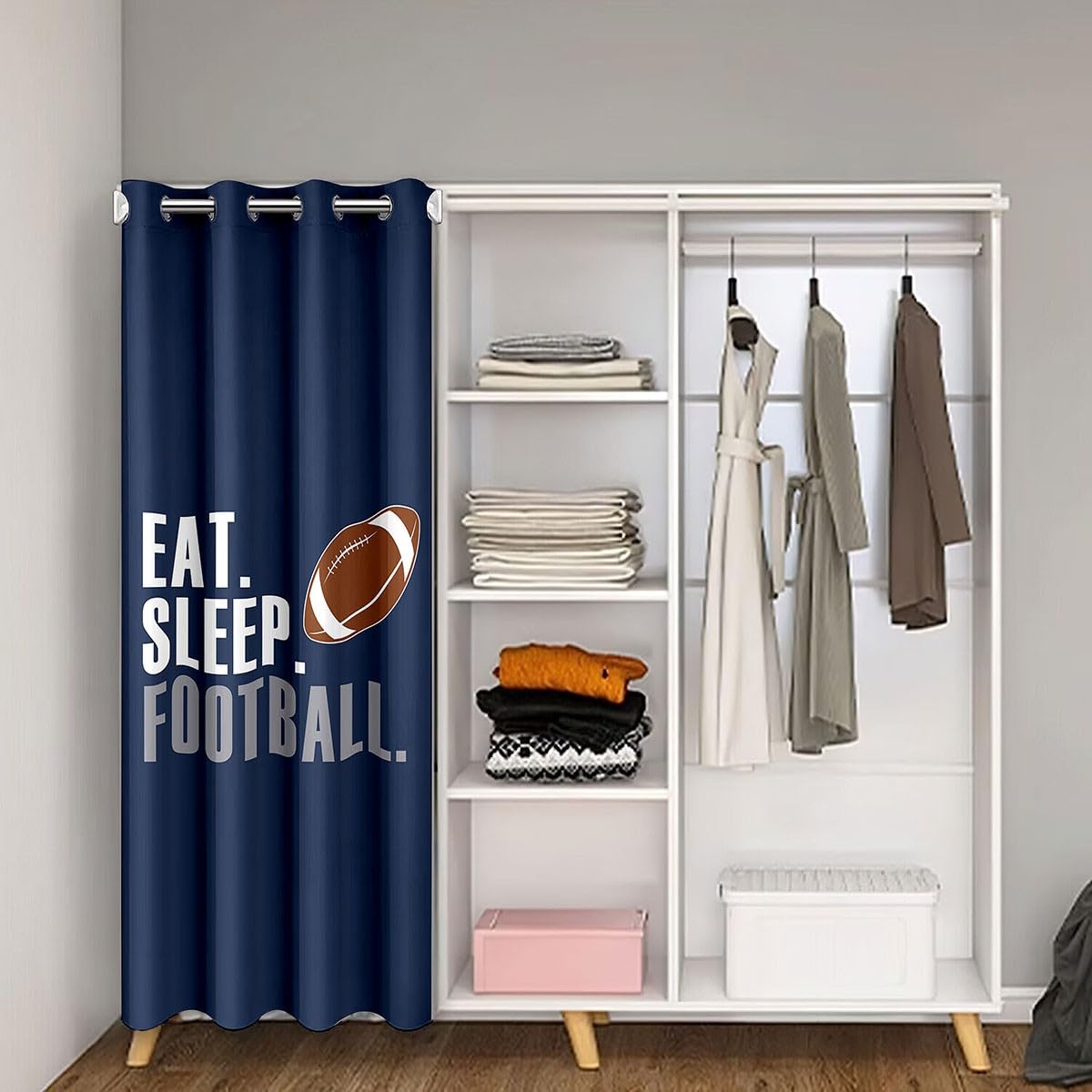 Football Doorway Curtain 34"x80" 1 Panel Y9921