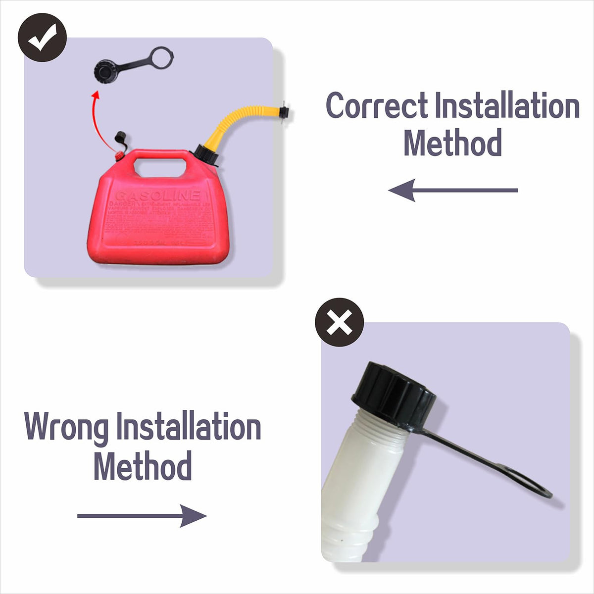 Gas Can Spout Replacement Kit with Flexible Pour Nozzle L81265