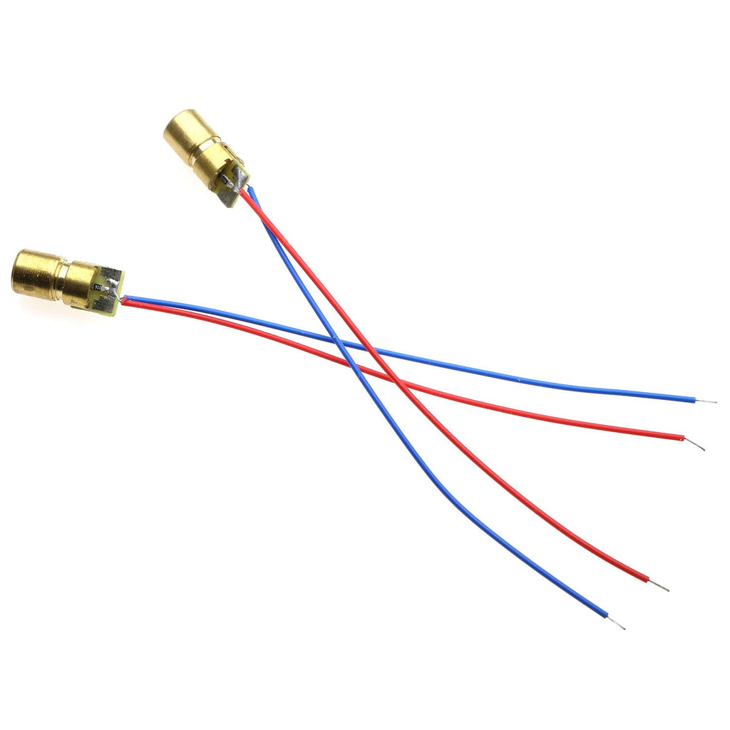 10-Pack 3.3V 650nm Mini Red Laser Dot Diode Module 6mm 5mW X4602