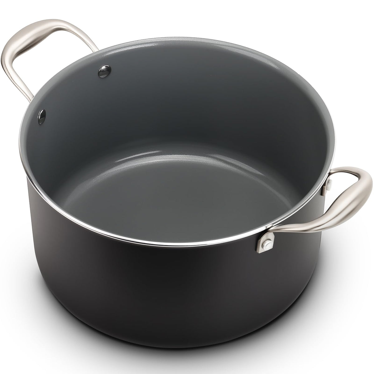 16QT Nonstick Ceramic Stock Pot with Tempered Glass Lid N66314