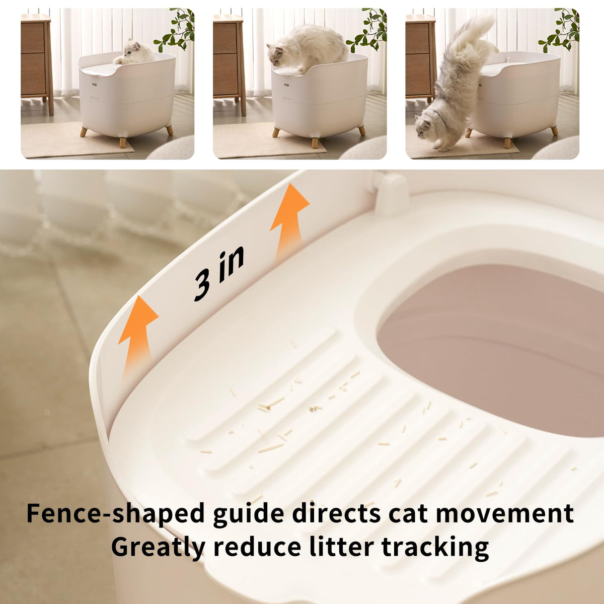 Large Top Entry Cat Litter Box with Scoop G7079