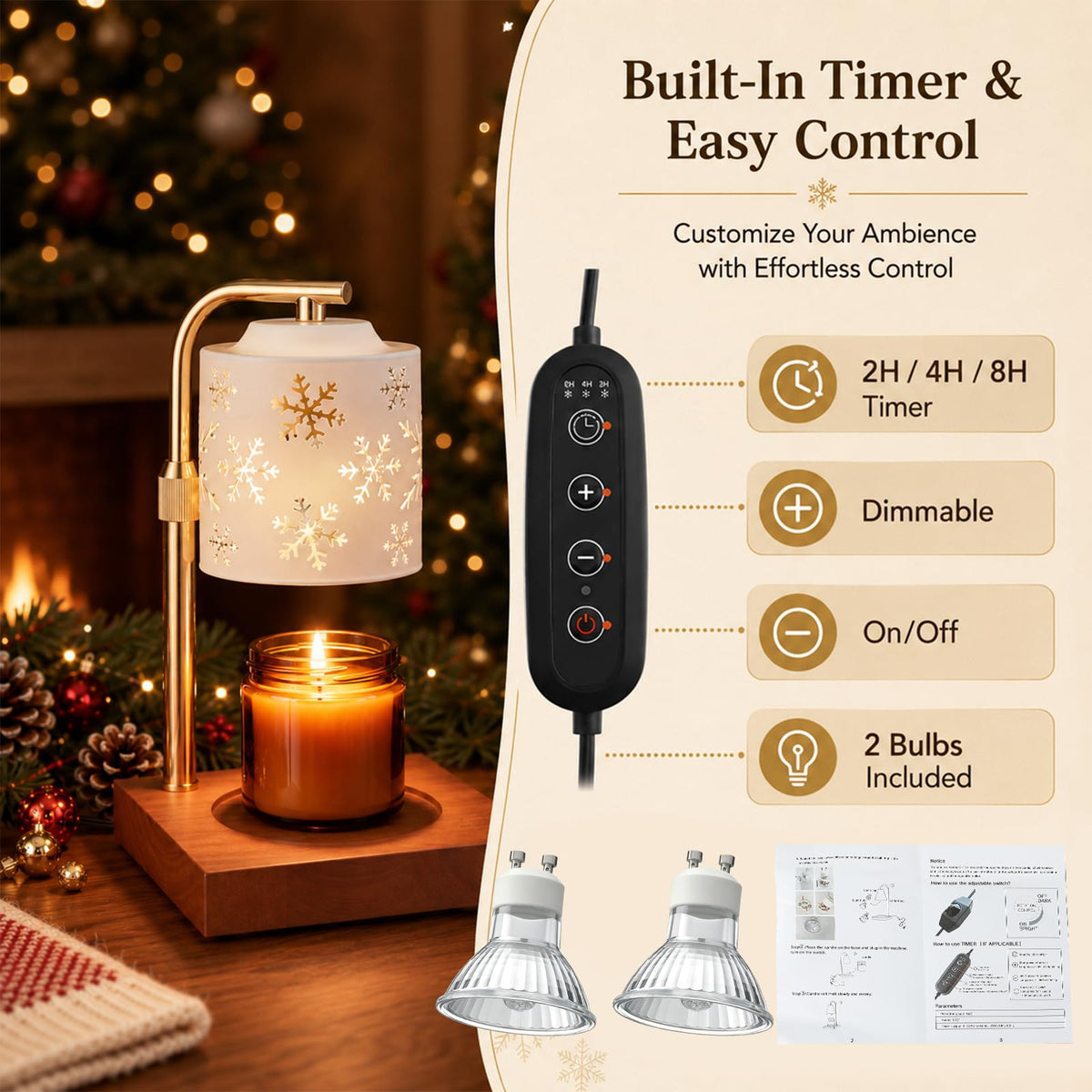 Christmas Candle Warmer Lamp with Timer Z624