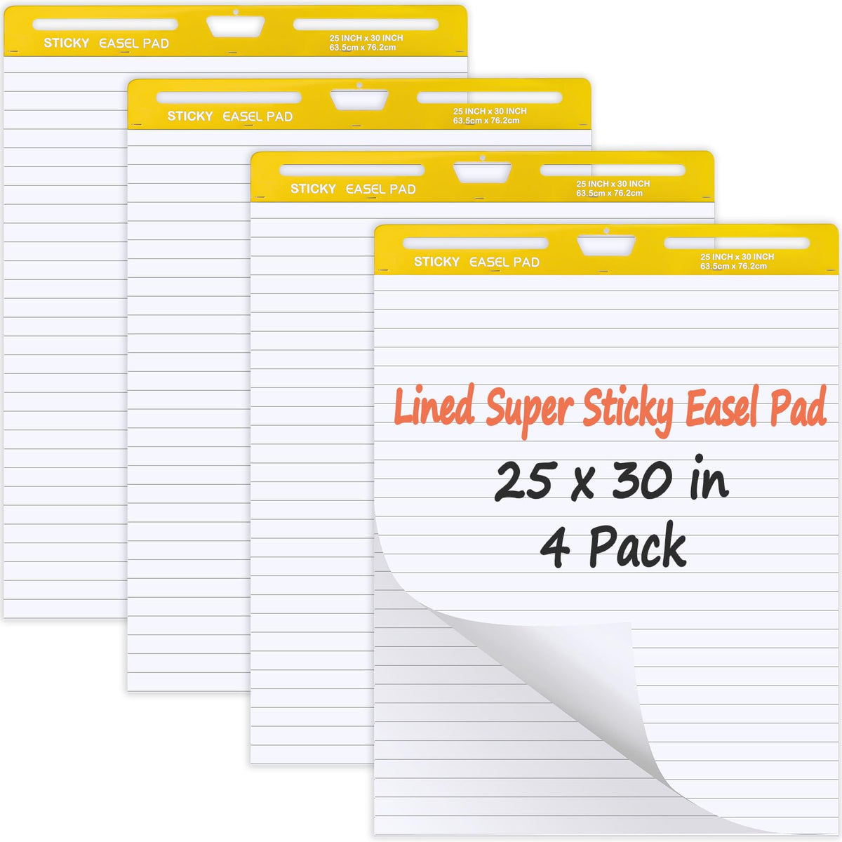 Sticky Easel Pad 25 in x 30 in White 30 Sheets T153080