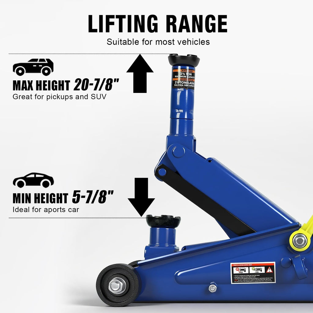 3 Ton Hydraulic Floor Jack, 6000 LBS Capacity, Blue I455165