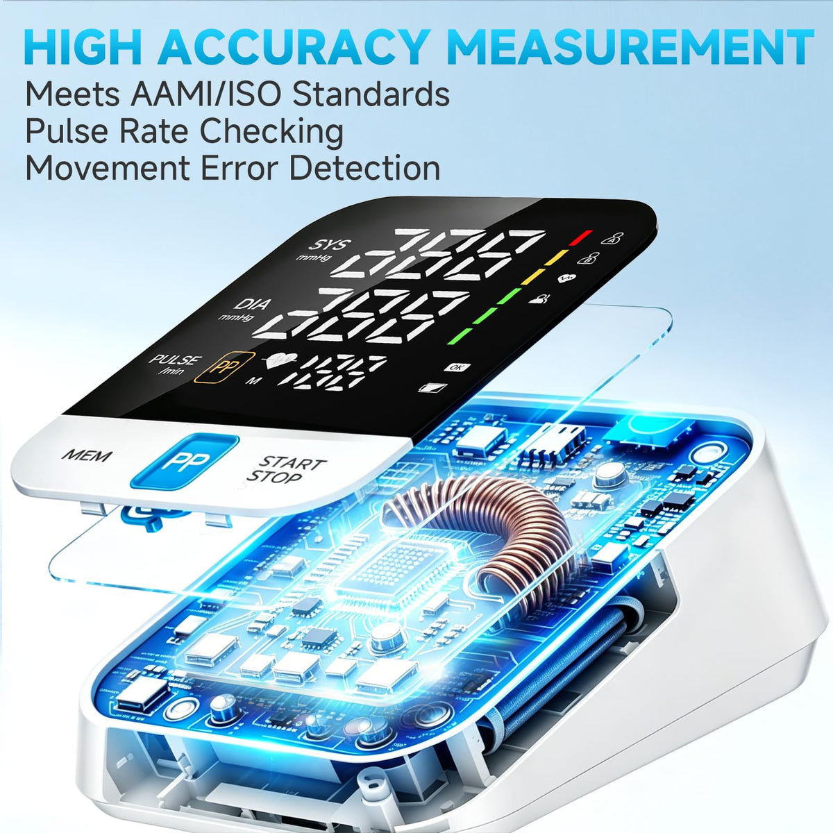 Automatic Upper Arm Blood Pressure Monitor with Large Cuff D123291