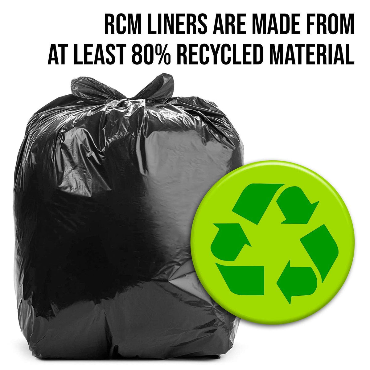 40-45 Gallon Black Heavy Duty Trash Bags Pack of 100 K60154