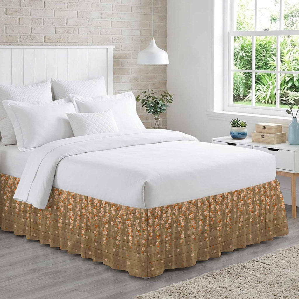 Ruffle Wrap Around Bed Skirt California King 18" Drop O51224