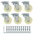 Nylon Caster Wheels with Dual Bearings, Pack of 6 G296321