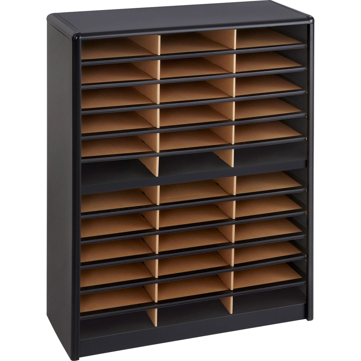 36 Compartment Black Literature Organizer Y935954