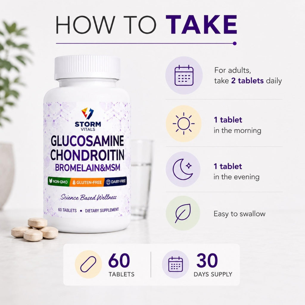 Glucosamine Chondroitin MSM Dietary Supplement 60 Tablets H8563