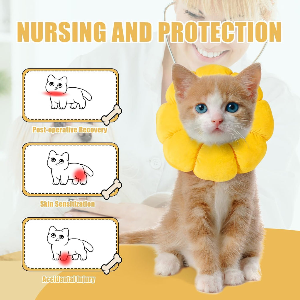 Soft Dog Cone for Dogs and Cats, Adjustable Dog Collar Alternative E742282