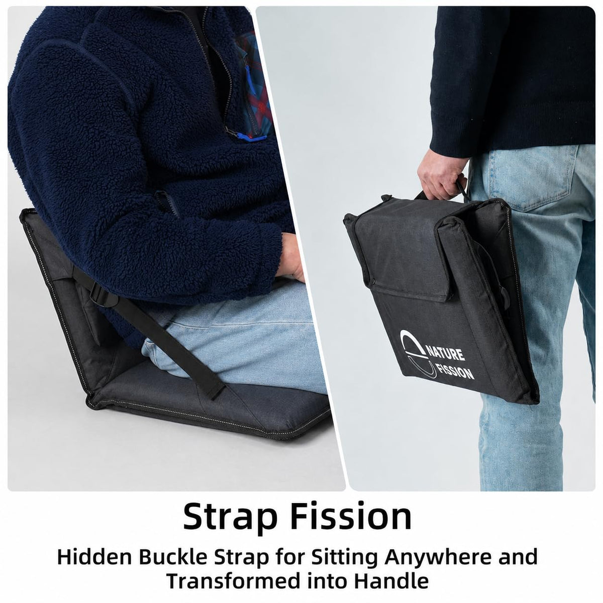 Foldable Portable Stadium Seat with Back and Lumbar Support X96554