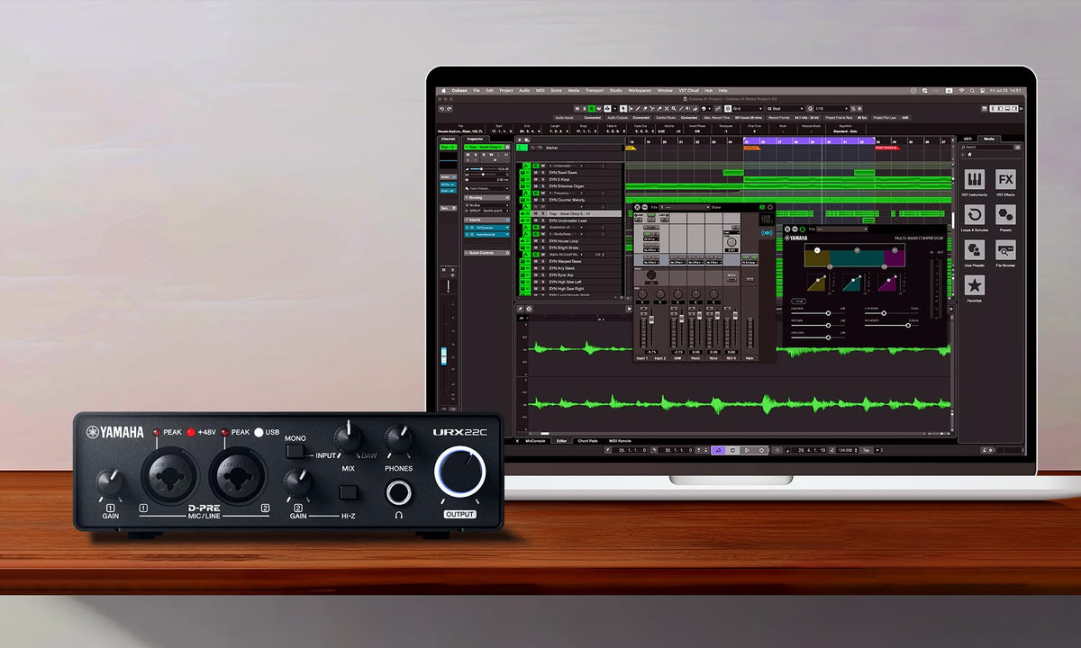 2-in/2-out USB-C Audio/MIDI Interface with 32-bit/192kHz Support, Black L92029