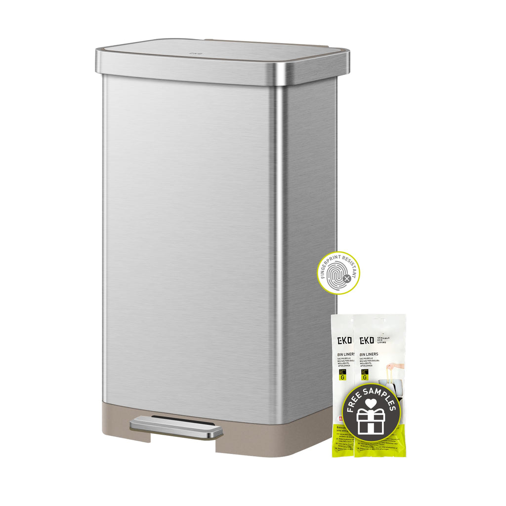 Matte Stainless 75 Liter 20 Gallon Step Trash Can O391633